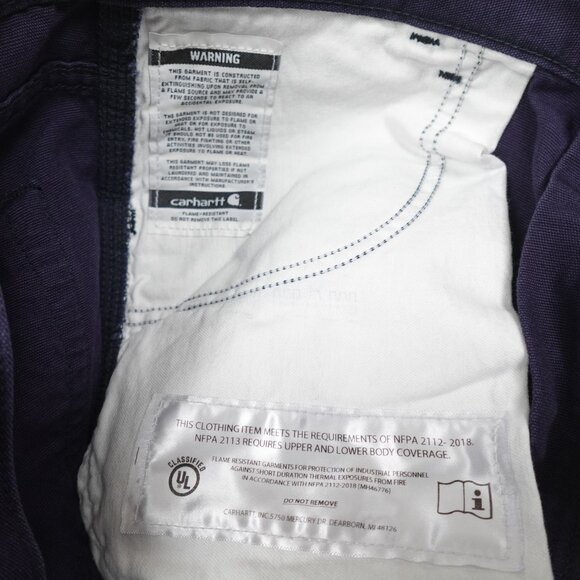 NEW Carhartt Fire Resistant Mid Weight Canvas Jean Men's 38x30 Workwear Pants - Picture 7 of 12